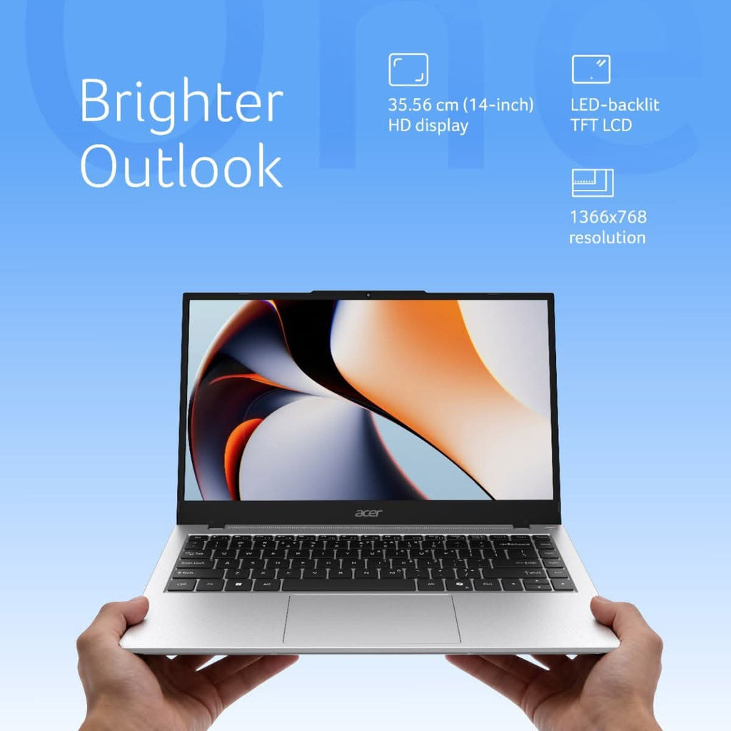 Acer Aspire One A114-43 (UN.37BSI.00E) Laptop, AMD Ryzen 3 7320U, 8GB RAM, 256GB SSD, 14 Inch FHD Display, Windows 11, Silver – TechCure India