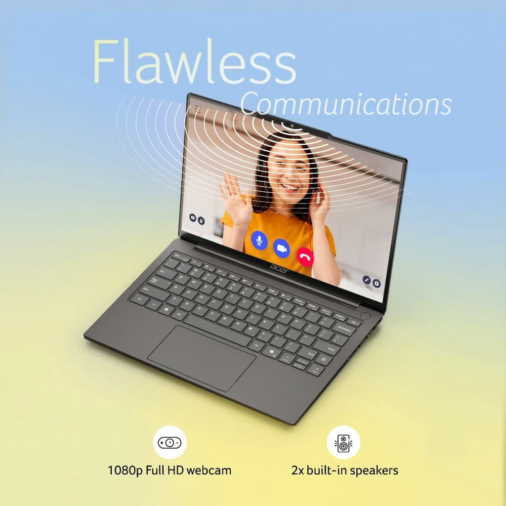 Acer Swift Neo UN.37QSI.006, Intel Core Ultra 5 125H, 16GB RAM, 512GB SSD, 14 inch, Windows 11 Home, MS Office, 1.25 kg, Steel Gray – TechCure India