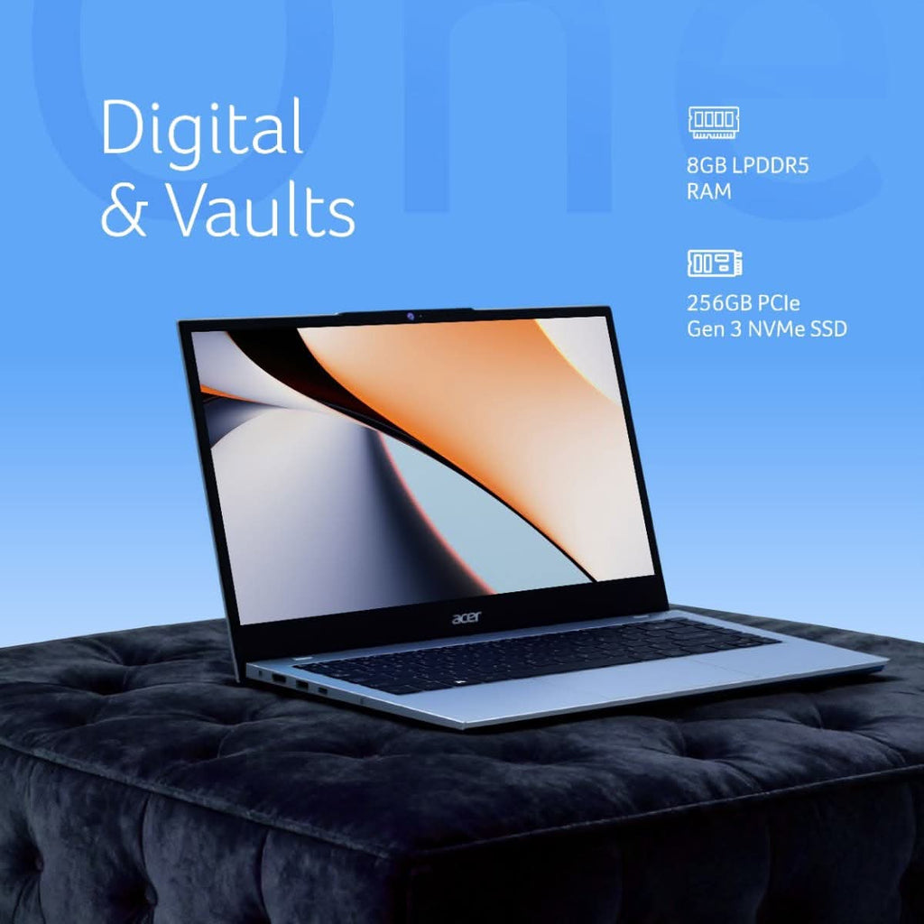 Acer One 14 AMD Ryzen 3 Quad Core 7320U, 8 GB, 256 GB SSD, Windows 11 Home, A114-43 Thin and Light Laptop (14 Inch, Silver, 1.5 Kg) – TechCure India
