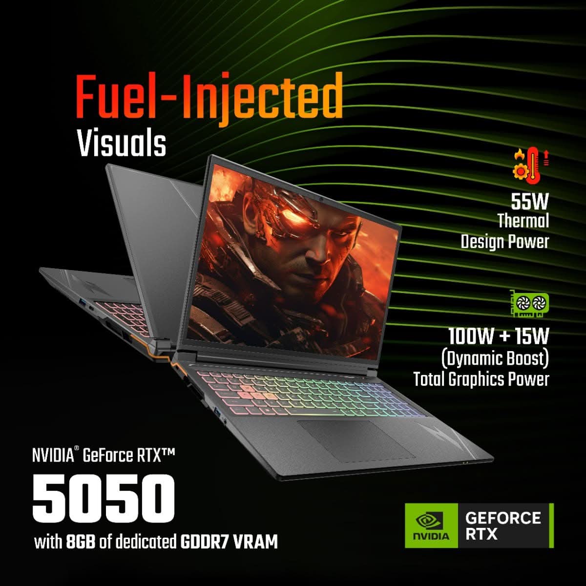 Acer NITRO 5 PRO, Gaming Laptop, Intel Core i7 14650HX, NVIDIA GeForce RTX 5050 - 8 GB GDDR7, 16 GB RAM, 1 TB SSD, FHD 16 Inch/40.64 cm, 165Hz, Windows 11 Home and MS Office, Dark Grey, Backlight Keyboard, 2.5kg, AN5P16-74G2 – TechCure India