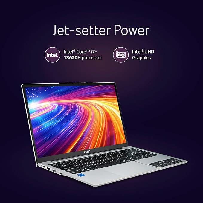 Acer Aspire Lite, 13th Gen, Intel Core i7-13620H Processor, 16 GB RAM, 1 TB SSD, Full HD IPS, 15.6"/39.62 cm, Windows 11 Home, MSO, Pure Silver, 1.70 kg, AL15-52H, Backlit keyboard, Thin and Light Laptop UN.347SI.00W – TechCure India