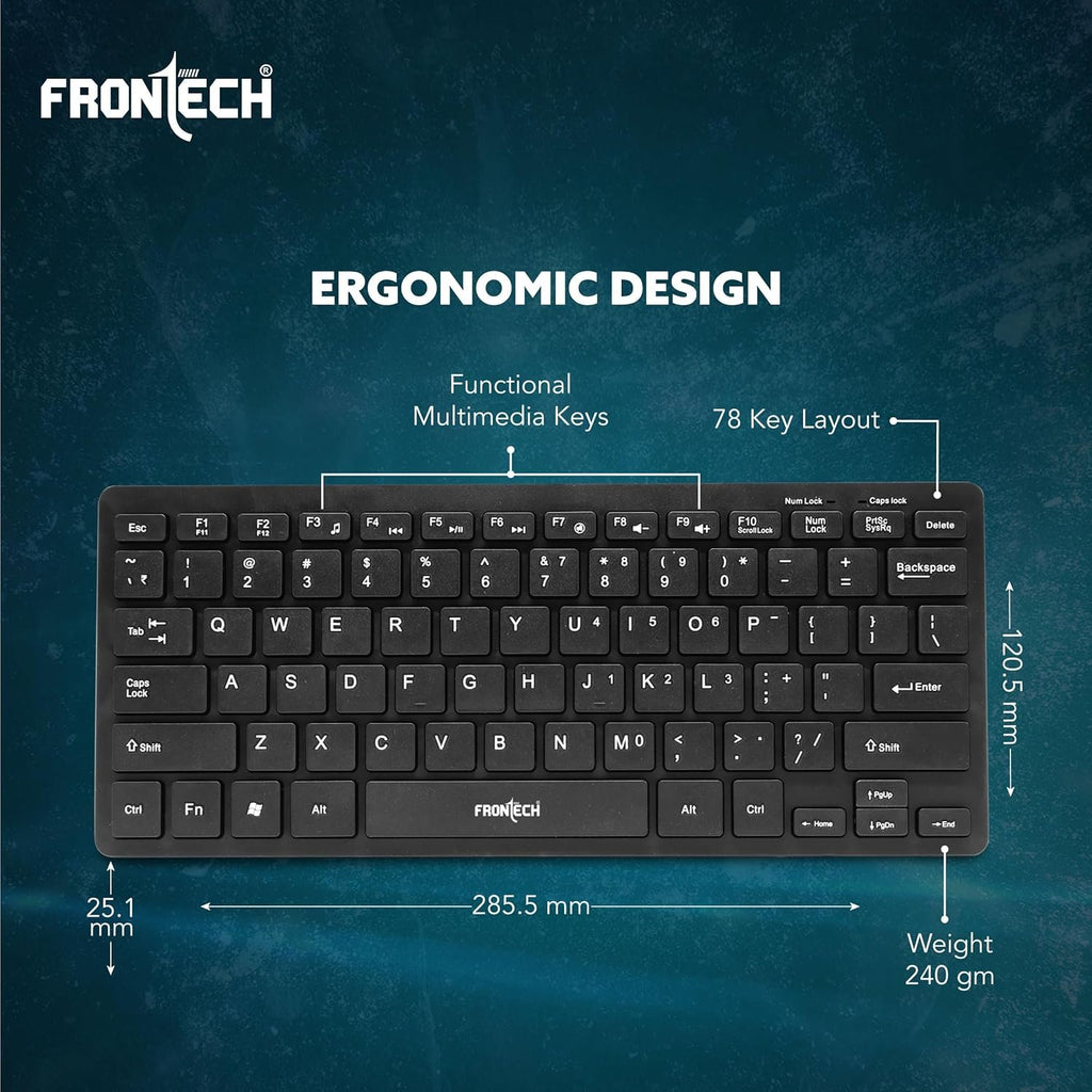 FRONTECH Wired Mini Keyboard KB-0041 – TechCure India