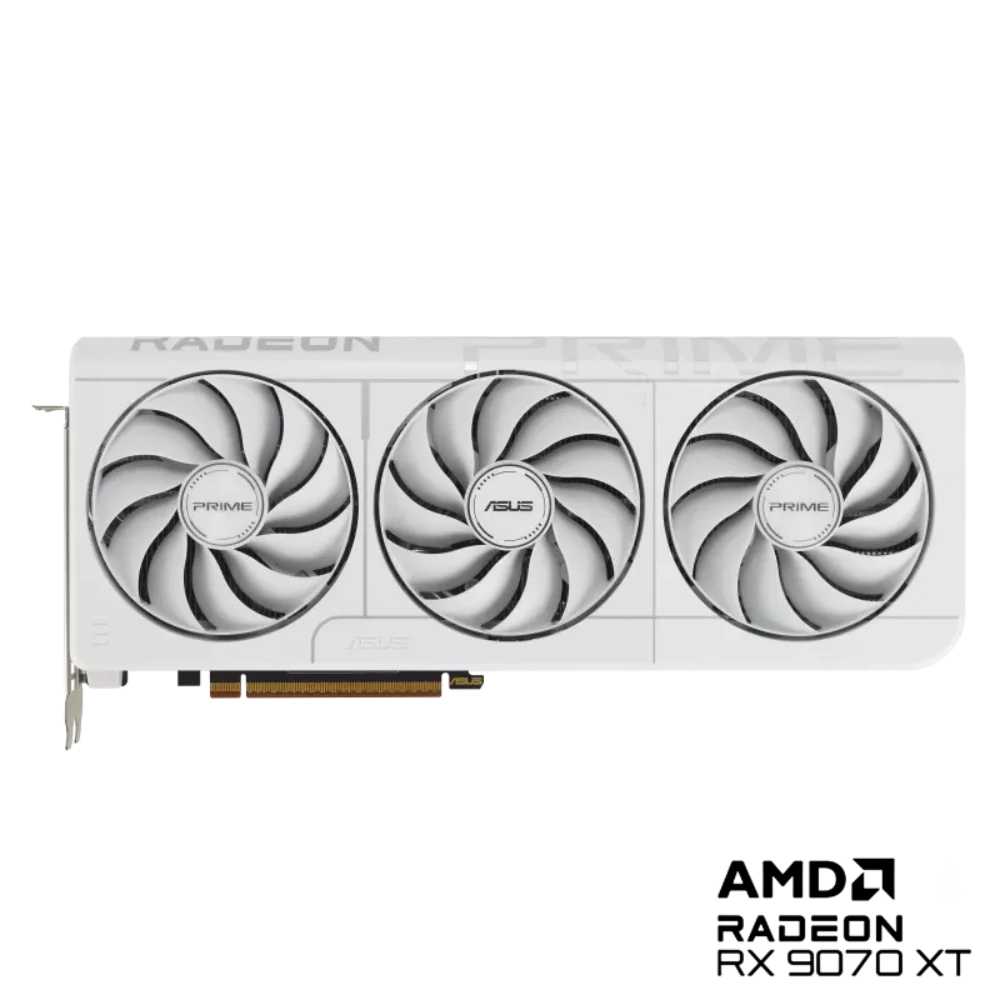 ASUS PRIME Radeon RX 9070 XT OC White Edition 16GB AMD Graphic Card – TechCure India