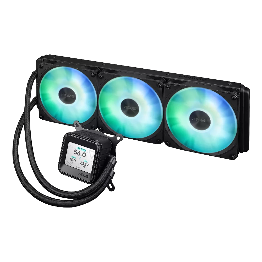 ASUS Prime LC 360 ARGB 360mm CPU Liquid Cooler ( Black ) ( With LCD Display ) – TechCure India