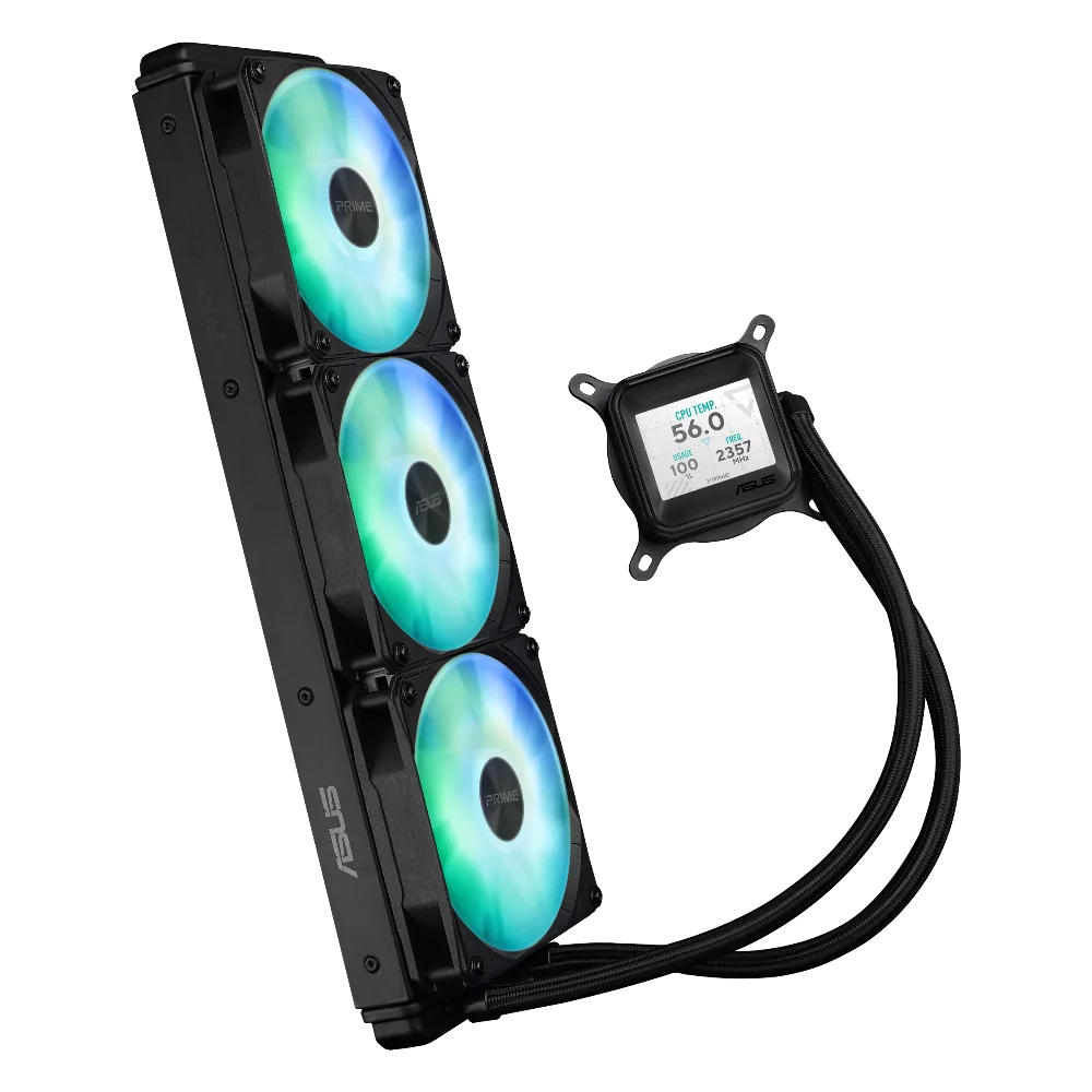 ASUS Prime LC 360 ARGB 360mm CPU Liquid Cooler ( Black ) ( With LCD Display ) – TechCure India