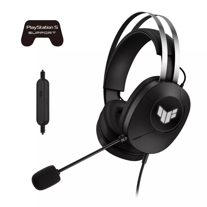 ASUS TUF GAMING H1 GEN II Wired USB Gaming Headphone ( Black ) ( PC / PS4 / PS5 ) ( TUF Gaming H1 Gen II ) – TechCure India