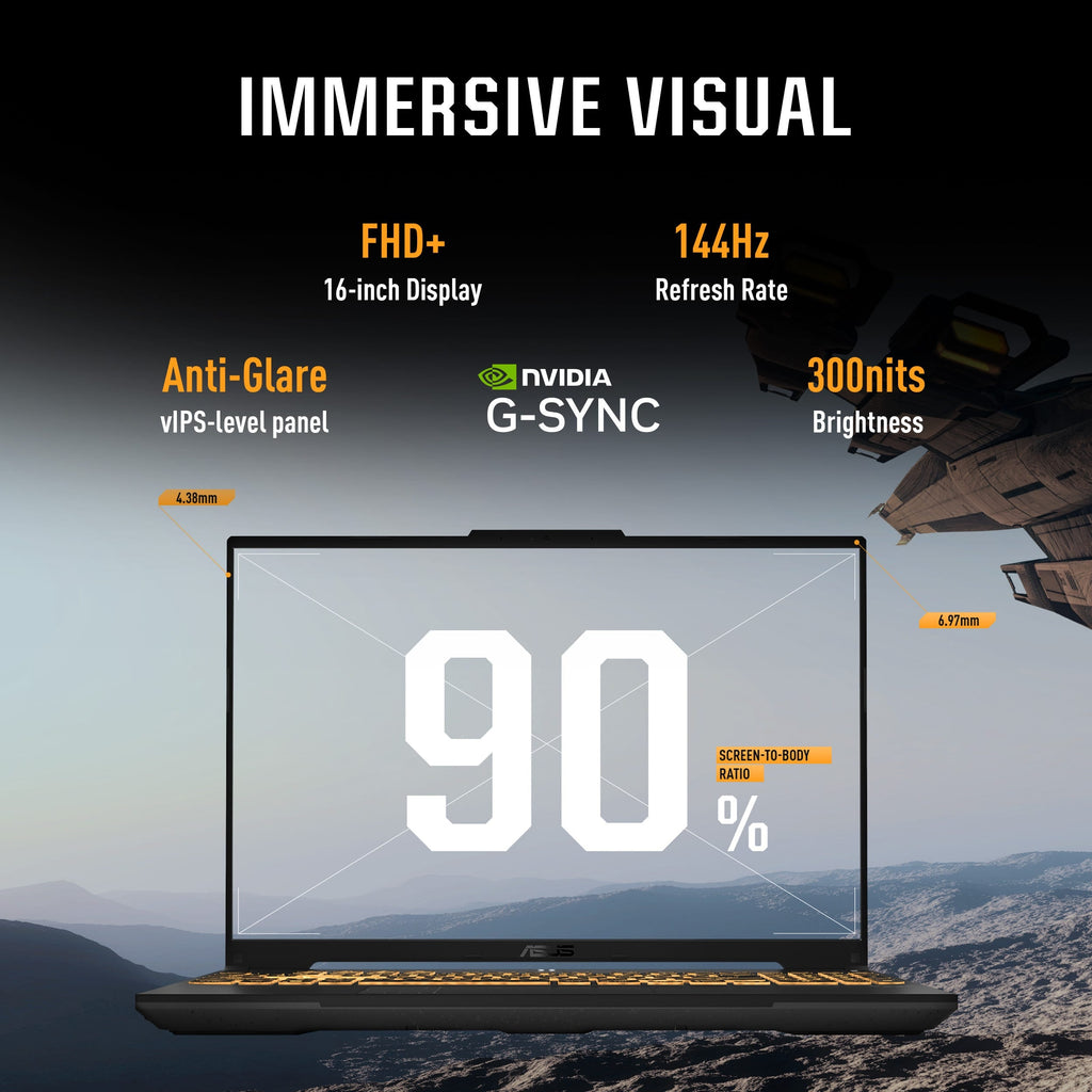 ASUS TUF GAMING F16 FX677VU-RL055WS [CORE5-210H/16GB/512GB SSD/WIN11 HOME+MS24/16.0"/6GB-RTX4050 GRAPHICS/1 YEAR(S)/GREY] – TechCure India