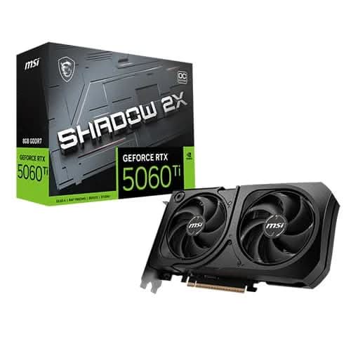 MSI RTX 5060 Ti Shadow 2X OC Plus 8GB GDDR7 Graphics Card – TechCure India