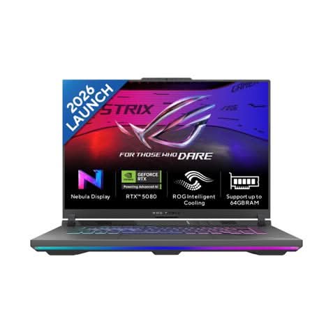 ASUS ROG Strix G16, Gaming Laptop, AMD Ryzen 9 8940HX, RTX 5080 GPU (16GB/1TB/40.64 cms (16) FHD+/Windows 11 Home/Office Home 2024 + M365 Basic (1 Year Validity) G614PW-RV078WS – TechCure India