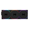 LIAN LI UNI Fan TL 120mm ARGB Wireless Reverse Blade Cabinet Fan ( Black ) ( Triple Pack )