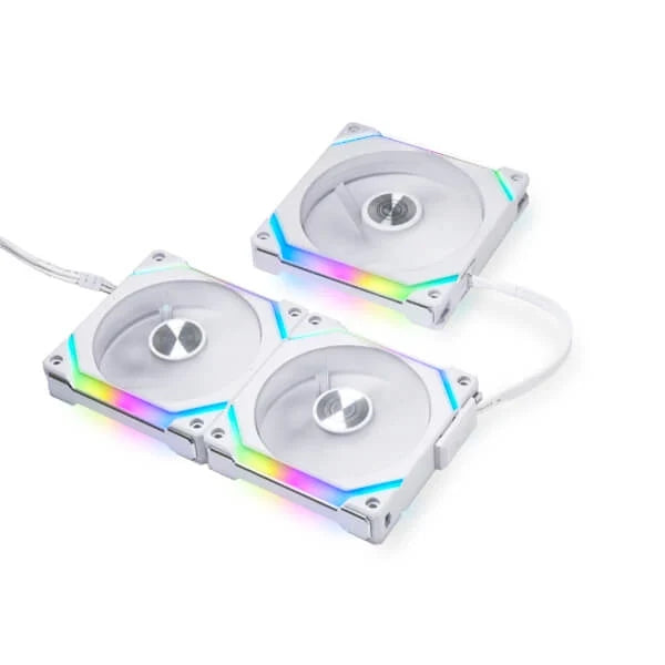 LIAN LI UNI Fan SL V2 120 ARGB With Controller Cabinet Fan (White) (Triple Pack) – TechCure India