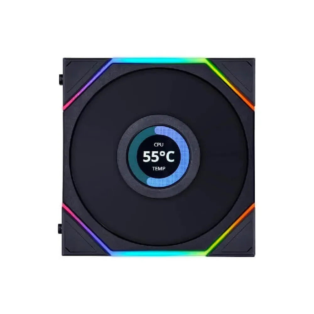 LIAN LI TL 120mm LCD Fan (Triple Pack) Black - 2
