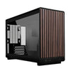 LIAN LI A3 MATX Mini Tower Cabinet (Wood Glass ) (Black)