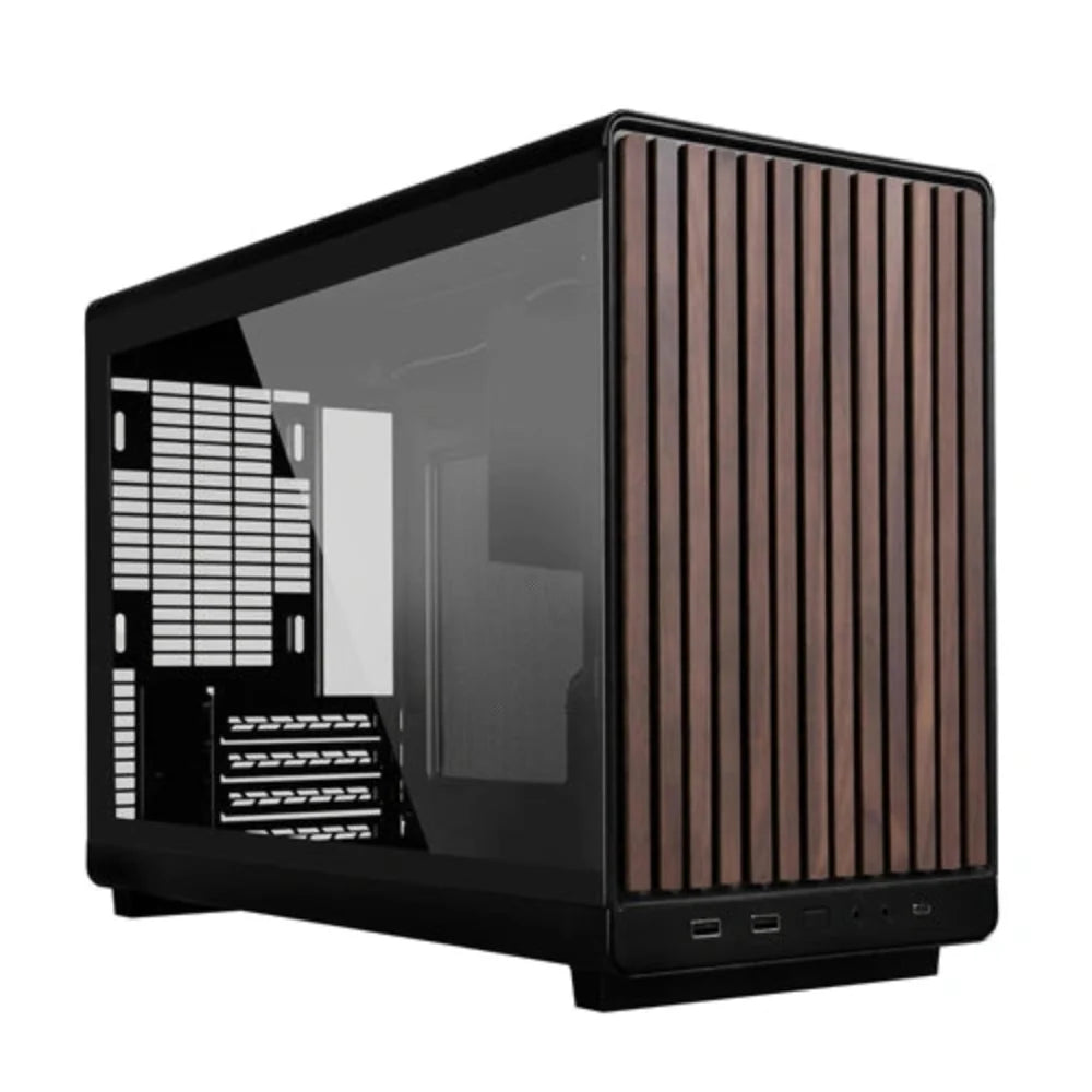 LIAN LI A3 MATX Mini Tower Cabinet (Wood Glass ) (Black) – TechCure India