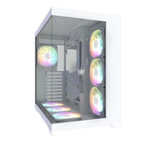 GALAX HOF Allsynq ARGB White ATX Mid Tower Case with 7 preinstall ARGB Fans – TechCure India