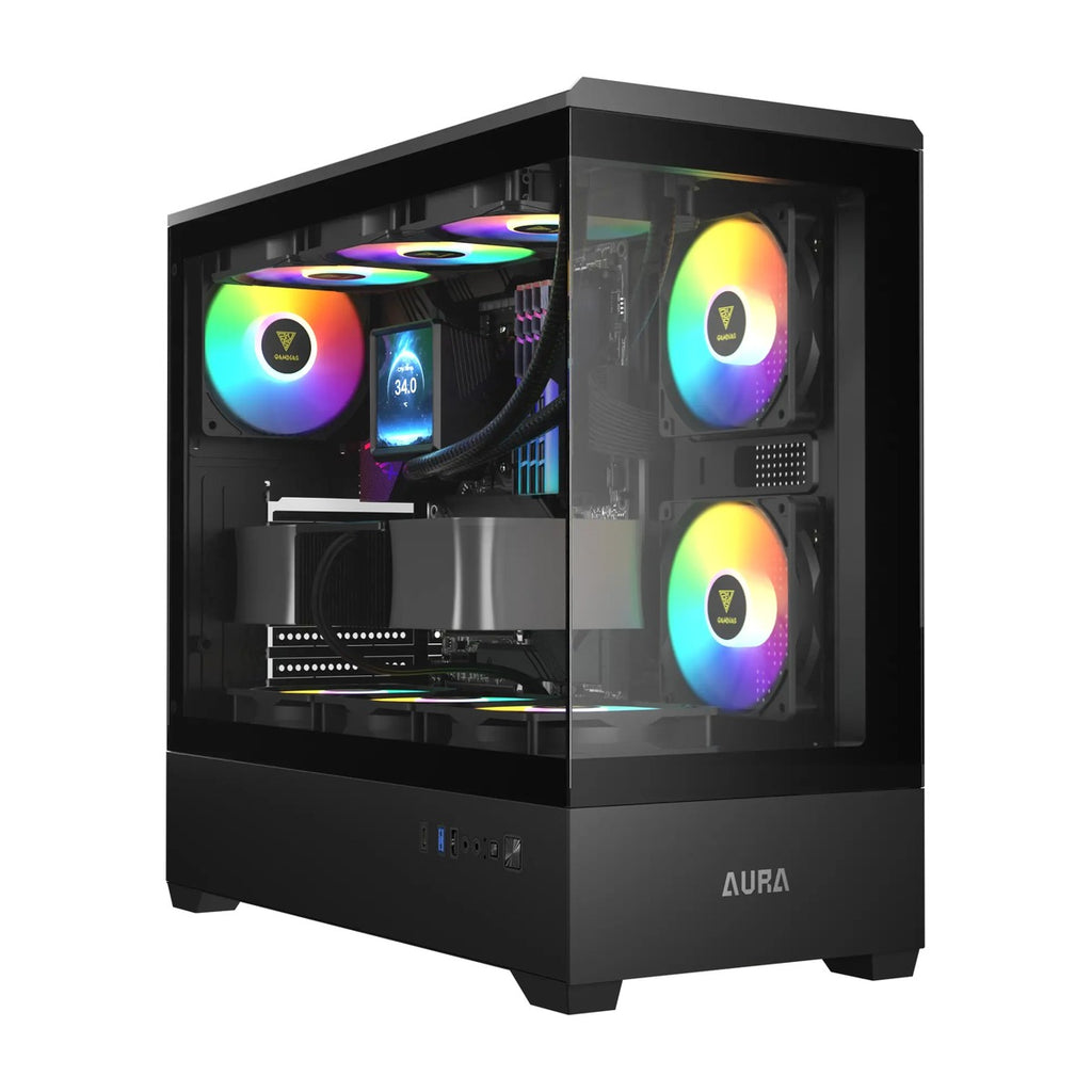 Gamdias Aura GC106 ARGB ATX Mid Tower Cabinet (AURA-GC106) – Black – TechCure India