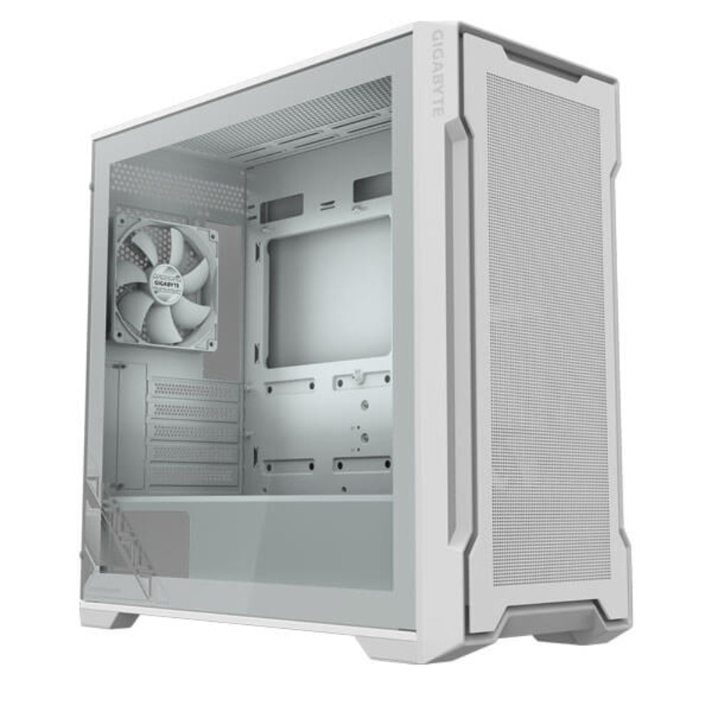 GIGABYTE C102 Glass ICE MATX Mid Tower Cabinet ( White ) – TechCure India
