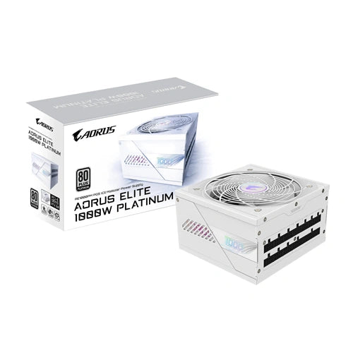 GIGABYTE Aorus Elite 1000W Platinum ICE Fully Modular Smps – Model GP-AE1000PM-PG5-ICE – TechCure India