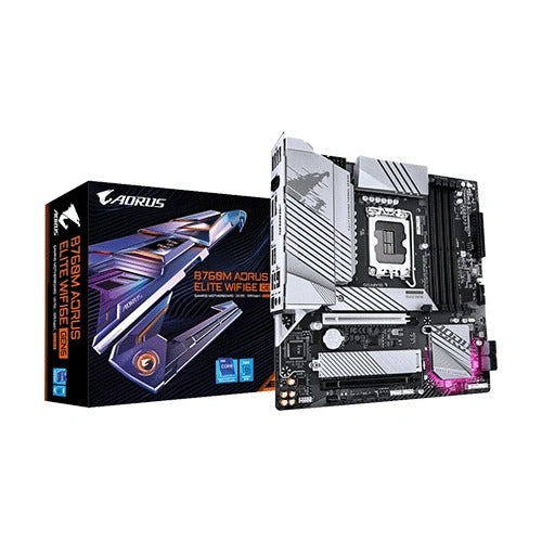 Gigabyte B760M Aorus Elite GEN5 WIFI M-ATX Motherboard (Intel Socket LGA 1700, DDR5, Wi-Fi 6E) – TechCure India
