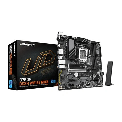Gigabyte B760M DS3H GEN5 WIFI M-ATX Motherboard (Intel Socket LGA 1700, DDR5, Wi-Fi 6E) – TechCure India