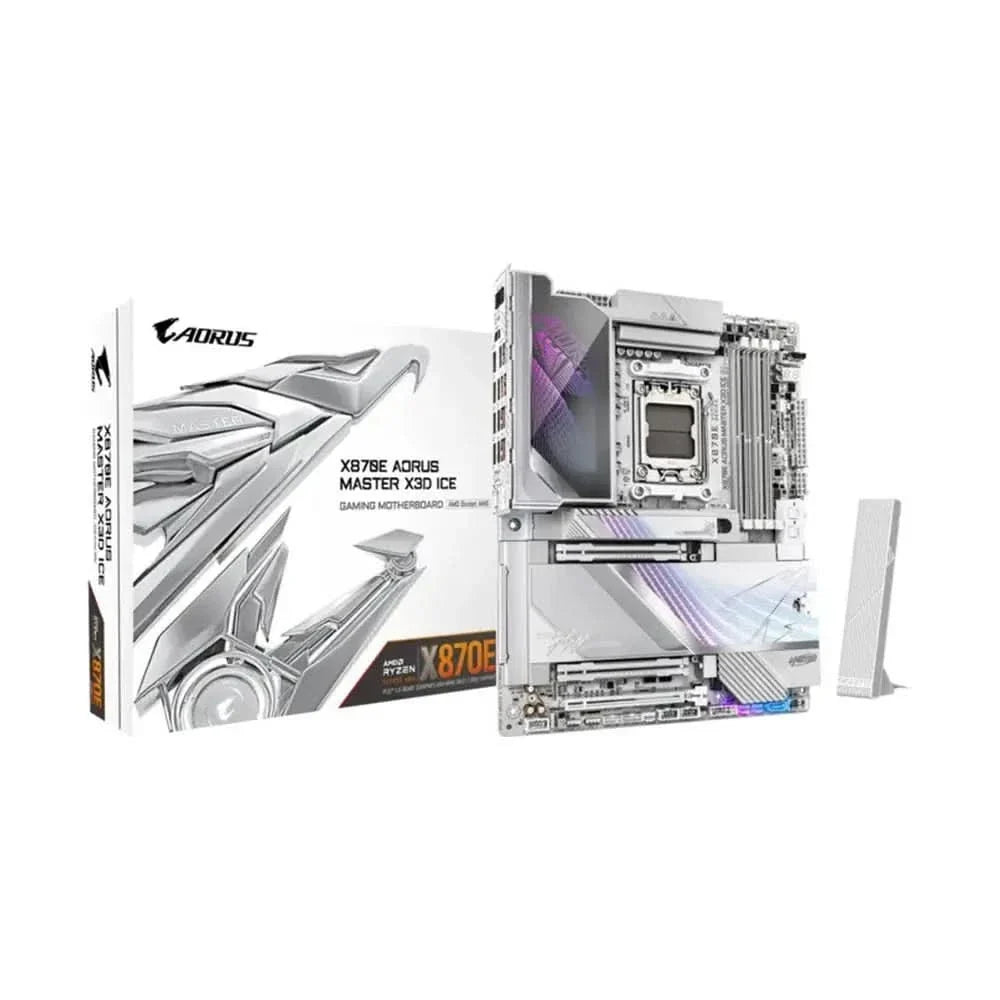 Gigabyte GA X870E AORUS MASTER X ICE 3D AMD Motherboard AM5 DDR5 ATX WiFi 7 – TechCure India