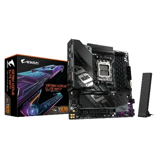 Gigabyte GA X870M AORUS ELITE WIFI7 DDR5 AMD Motherboard AM5 DDR5 Micro ATX – TechCure India