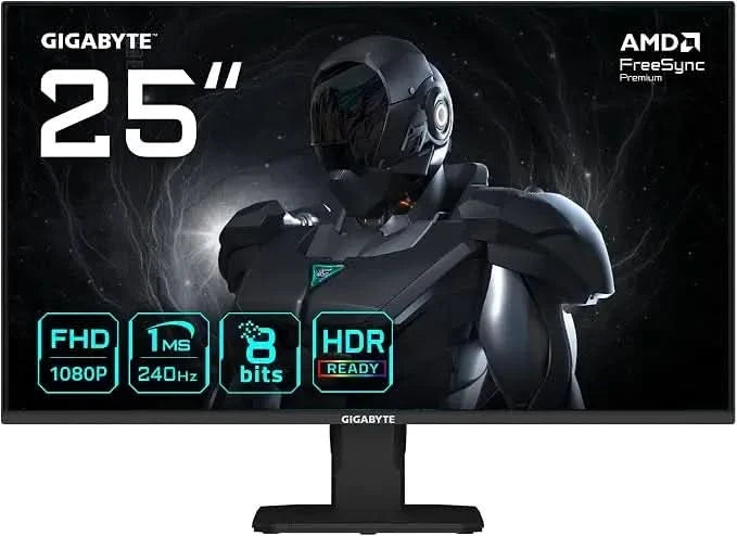 Gigabyte GS25F2A 24.5" FHD Gaming Monitor - 1920 x 1080, 240Hz, 1ms, Display HDR 10, HDMI 2.0, DisplayPort 1.4 – TechCure India