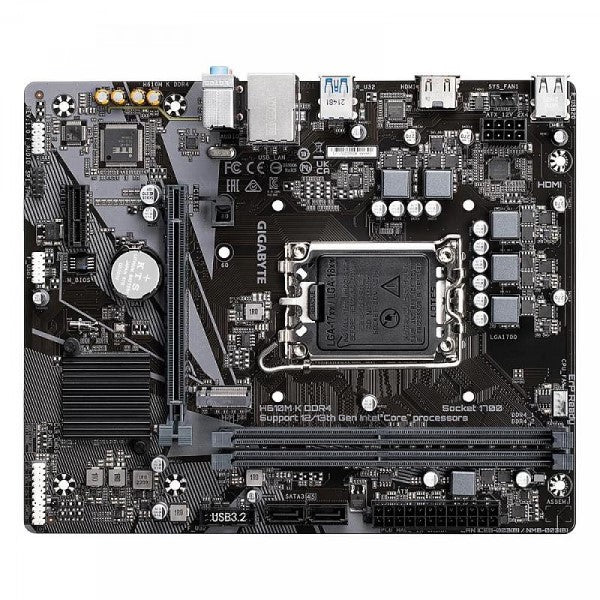 Gigabyte H610M K DDR4 Intel Motherboard Supports Intel 12th, 13th & 14th Gen Processors – TechCure India