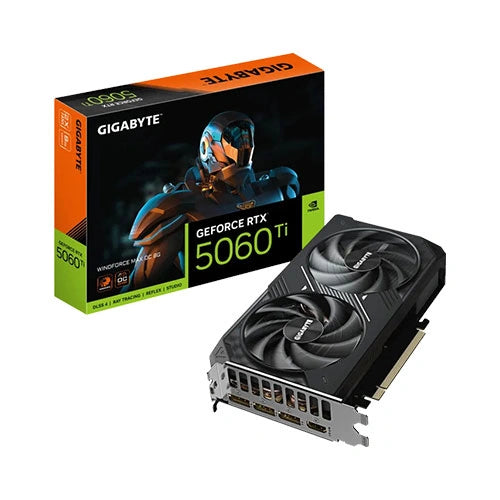 Gigabyte RTX 5060 Ti Windforce Max OC 8GB GDDR7 Graphics Card – Model GV-N506TWF2MAX-OC-8GD – TechCure India