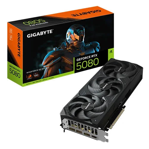 Gigabyte RTX 5080 WindForce OC SFF 16GB GDDR7 Graphics Card – Model GV-N5080WF3OC-16GD – TechCure India