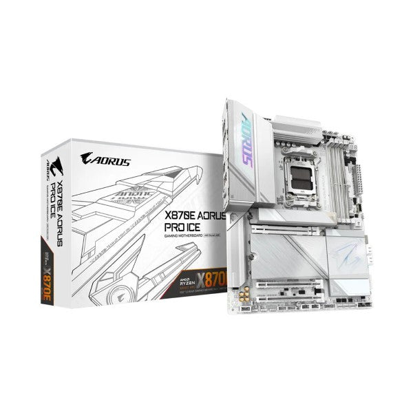 Gigabyte X870E Aorus Pro Ice AM5 LGA 1718 ATX Motherboard – TechCure India