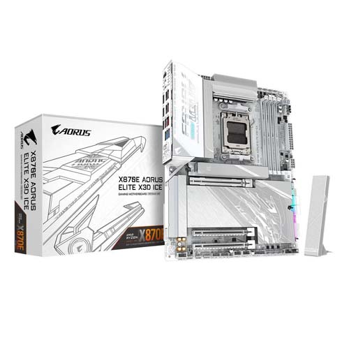 Gigabyte X870E AORUS ELITE X3D ICE AMD AM5 Motherboard – TechCure India