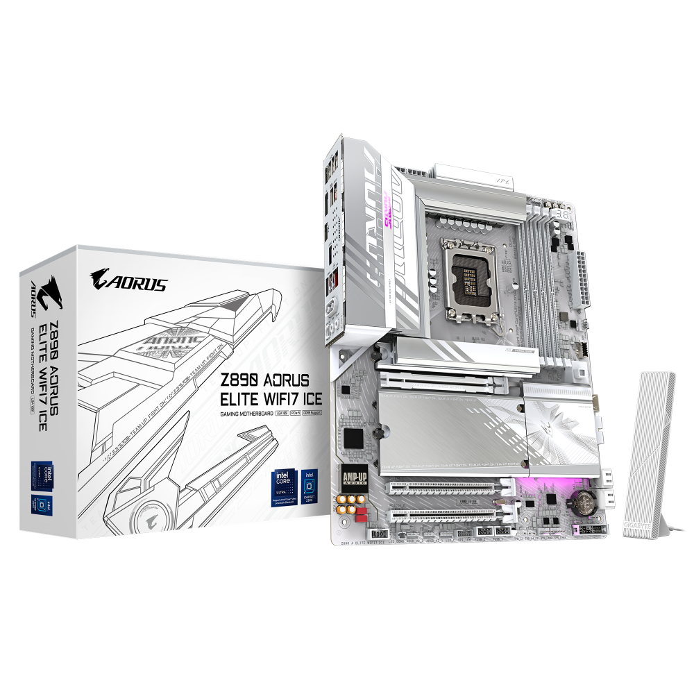 GIGABYTE Z890 Aorus Elite Ice Wifi7 DDR5 Intel Motherboard ( White ) – TechCure India