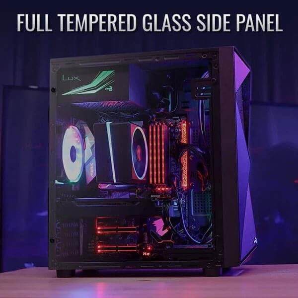 AEROCOOL Glider Cosmo ATX Mid Tower Cabinet (Black) - 4