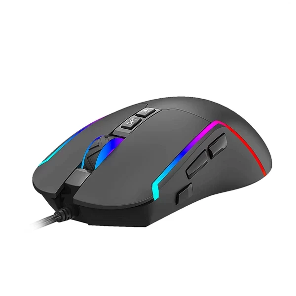 ANT ESPORTS GM330 Wired Ambidextrous RGB Gaming Mouse ( GM330-RGB-BLACK ) ( 12800DPI / 8 Macro Buttons ) ( Black ) – TechCure India