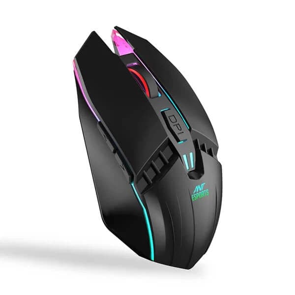 ANT ESPORTS GM50 Wired Ambidextrous Optical Gaming Mouse ( GM50 ) ( 3600DPI / 6 Macro Buttons ) ( Black ) - 4