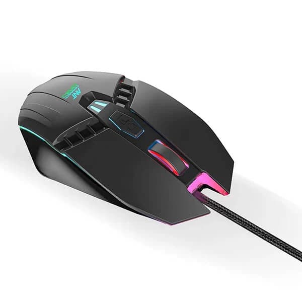 ANT ESPORTS GM50 Wired Ambidextrous Optical Gaming Mouse ( GM50 ) ( 3600DPI / 6 Macro Buttons ) ( Black ) - 5