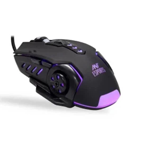 ANT ESPORTS GM70 Wired Ambidextrous Optical Gaming Mouse ( GM70 ) ( 3600DPI / 6 Macro Buttons) ( Black ) - 3