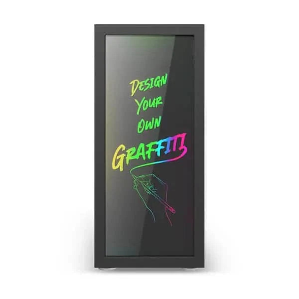 ANT ESPORTS Graffiti ATX Mid Tower Cabinet (Black) - 2