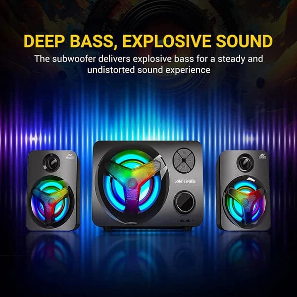 ANT ESPORTS GS350 Pro LED Lighting Stereo Gaming Speaker - 4