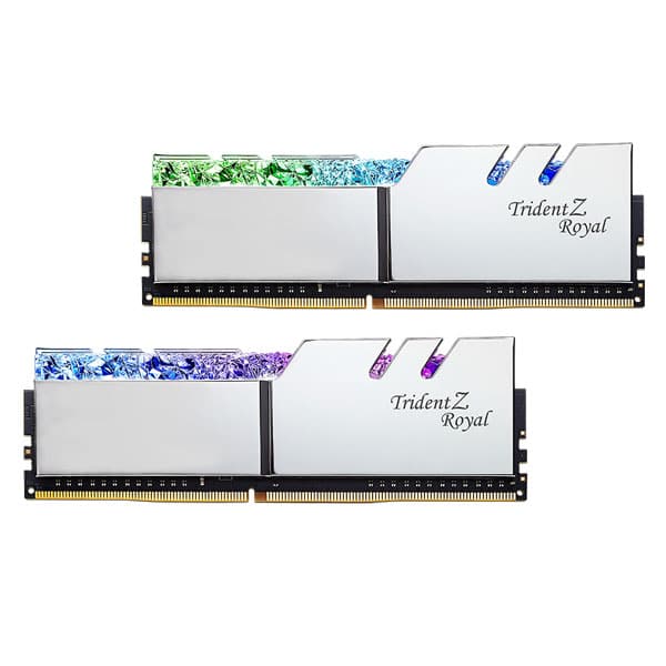 G.SKILL Trident Z Royal 32GB ( 16GB x 2 ) 3200MHz DDR4 RGB RAM ( Silver ) ( CL16 ) - 3