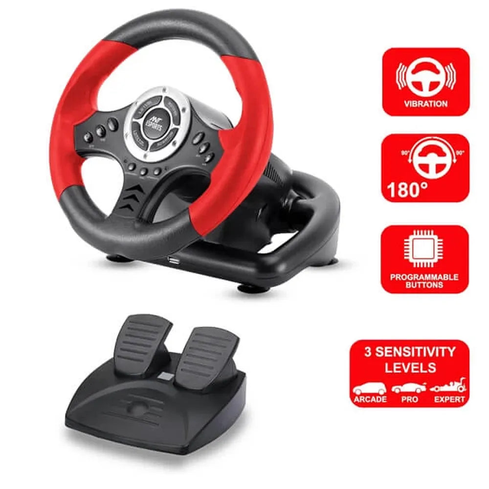 ANT ESPORTS GW170 Corsa Racing Wheel With Pedal (Black) - 2