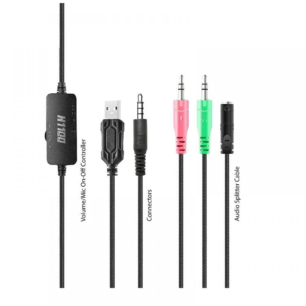 ANT ESPORTS H1100 Pro RGB USB Wired Gaming Headphone ( Black ) ( PC / Playstation / XBox ) - 4