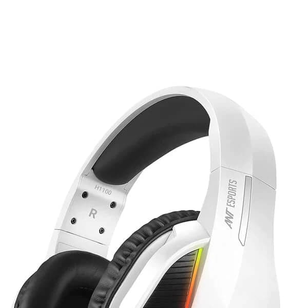 ANT ESPORTS H1100 Pro RGB USB Wired Gaming Headphone ( White) ( PC / Playstation / XBox ) - 4