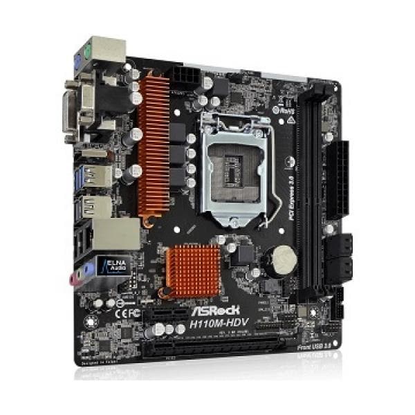 ASROCK H110M HDV R3.0 DDR4 Intel Motherboard - 3