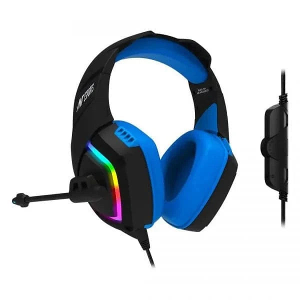 ANT ESPORTS H530 Multi-Platform Pro RGB LED Wired 3.5mm Wired Gaming Headphone ( Black / Blue ) ( PC / Playstation / Mobile / Xbox ) – TechCure India
