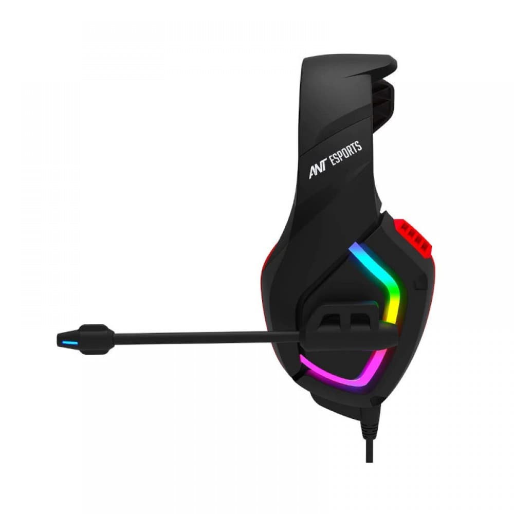 ANT ESPORTS H530 Multi-Platform Pro RGB LED Wired 3.5mm Wired Gaming Headphone ( Black / Red ) ( PC / Playstation / Mobile / Xbox ) - 2