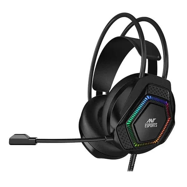 ANT ESPORTS H560 Pro RGB LED Wired 3.5mm Wired Gaming Headphone ( Black ) ( PC / Playstation / Mobile / Xbox ) - 5