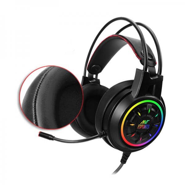 ANT ESPORTS H707 HD RGB 7.1 Virtual Surround 3.5mm Wired Gaming Headphone ( Black ) ( PC / Playstation / Mobile / Xbox ) - 2