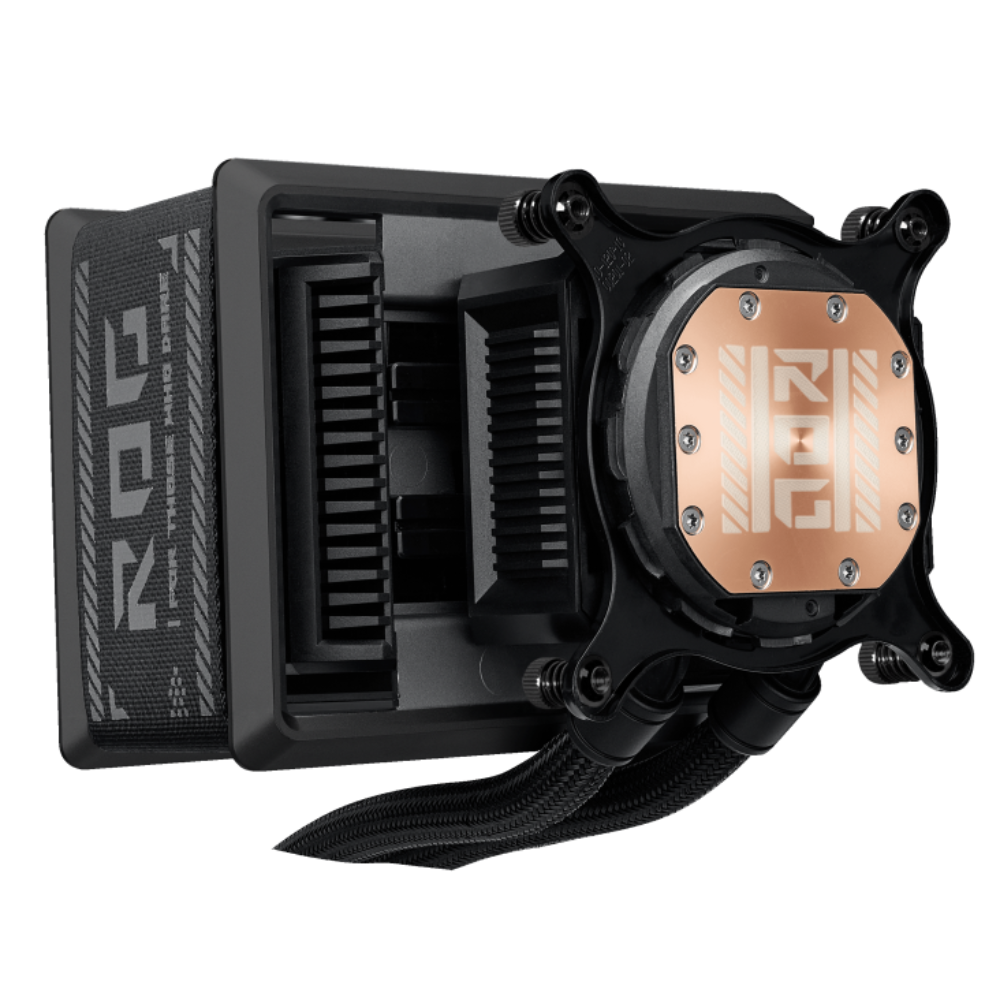ASUS ROG Ryuo IV SLC 360mm ARGB CPU Liquid Cooler ( Black ) ( With LCD Display ) – TechCure India